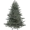 9' Green/Grey Mountain Fir Tree: Clear Led Rice Lights