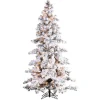 7.5' Heavy Flocked Layered Spruce