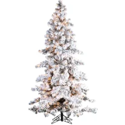 7.5' Heavy Flocked Layered Spruce