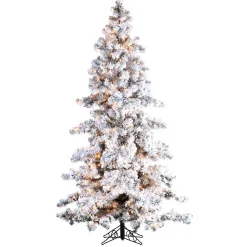 7.5' Heavy Flocked Layered Spruce