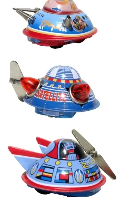 3 Space Ships, Collectible Tin Toy, Ms633
