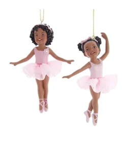 African Ballerina Girl Ornaments, Set/2, E0481, Kurt Adler