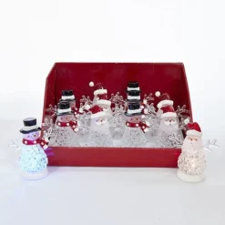Battery-Operated Led Color Changing Light-Up Snowman/Santa