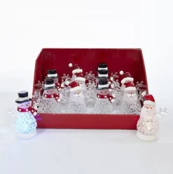 Battery-Operated Led Color Changing Light-Up Snowman/Santa