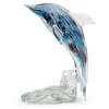 Blue Swirl Dolphin On Stand