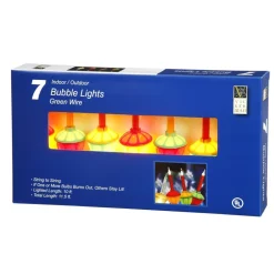 Bubble 7Ct , C7 String 20" Apart Light Set - Multicolored Lights