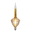 Bubble Light Gold Glitter Replacement Bulbs 3 Pk