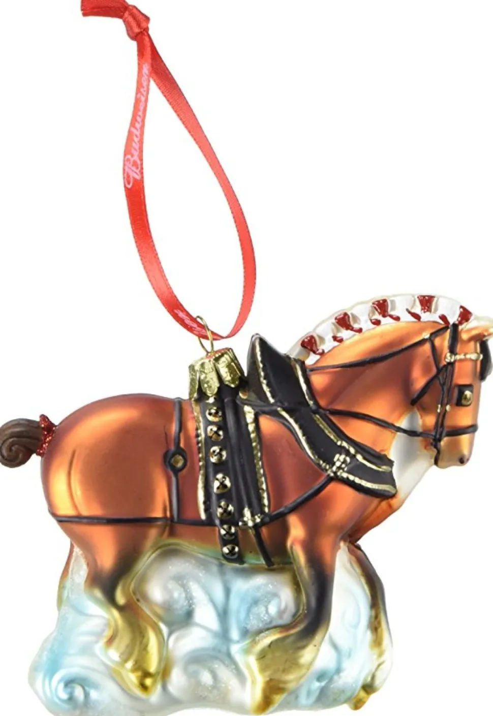 Budweiser Glass Horse Ornament Ab4152