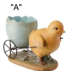 Bunny Or Chick With Wagon