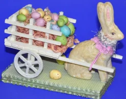 Bunny Pullinng A Cart Of Eggs