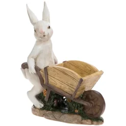 Bunny With Wheel Barrel