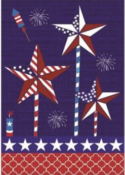 Burlap Patriotic Heart Garden Flag