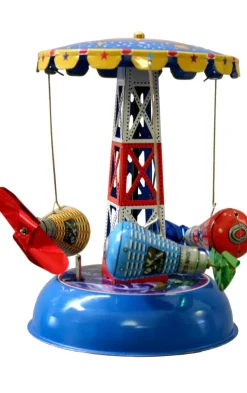 Carousel With Space Capsules, Collectible Tin Toy, Ms631