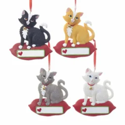 Cat On Pillow Ornament, A1840, Kurt Adler