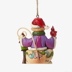 Cat With Birdhouse Mini Ornament