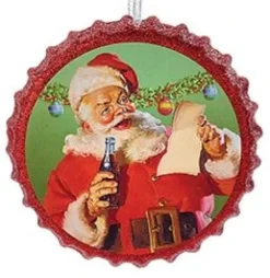 Coca-Cola® Santa Bottle Cap Ornaments