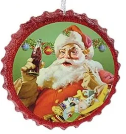 Coca-Cola® Santa Bottle Cap Ornaments