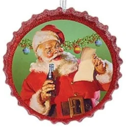 Coca-Cola® Santa Bottle Cap Ornaments