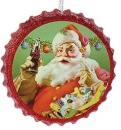 Coca-Cola® Santa Bottle Cap Ornaments