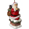 Coca-Cola® Santa Coming Out Of Chimney Ornament