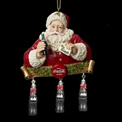 Coca-Cola® Santa With Dangle Bottles Ornament