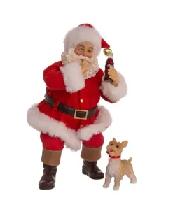 Coca-Cola, Sundblom 90Th Anniversary Santa And Dog, 2-Piece Set, Fabriche™ Cc5213