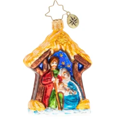 Cr, Asleep In The Manger Gem, 1020242, Christopher Radko