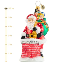 Cr, Down The Chimney He Goes!, 1020619, Christopher Radko