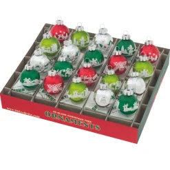 Cr, Holiday Splendor 20 Count 1.25" Signature Flocked Rounds, 4027559, Radko