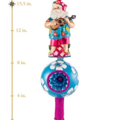 Cr, Island Time Finial Topper, 1020821, Christopher Radko