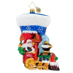 Cr, Noel Express Stocking, 1019700, Christopher Radko