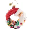 Cr, Santa Comes Full Circle Wreath, Gem, 1020635, Christopher Radko