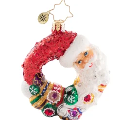 Cr, Santa Comes Full Circle Wreath, Gem, 1020635, Christopher Radko