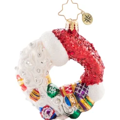 Cr, Santa Comes Full Circle Wreath, Gem, 1020635, Christopher Radko