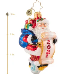 Cr, Santa Saves The Date 2021, Gem, 1020637, Christopher Radko