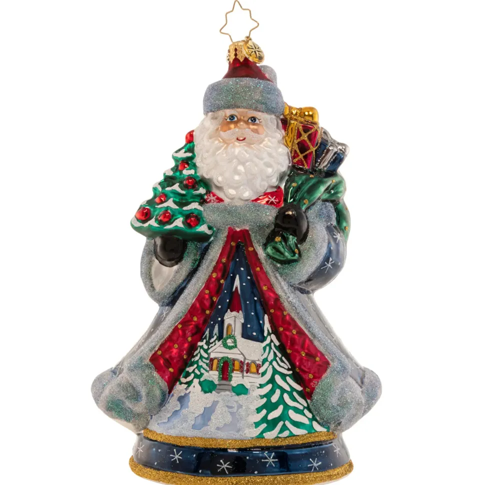 Cr, Santa's Snowy Scene, 1021363, Radko