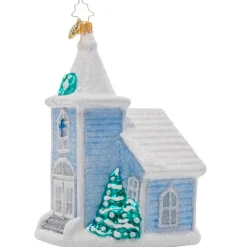 Cr, White Christmas Chapel, 1021021, Radko