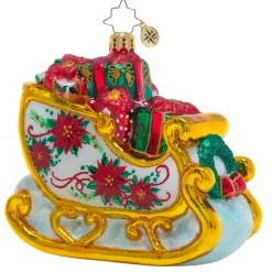 Cr, Winter Floral Sleigh, 1021025, Radko