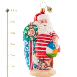 Cr, Wishing For Waves Santa, 1020890, Christopher Radko