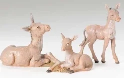 Donkey Family Set/3 5", Fontanini, 51533