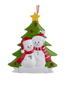 Expecting Snow Couple Ornament For Personalization, C6596, Kurt Adler
