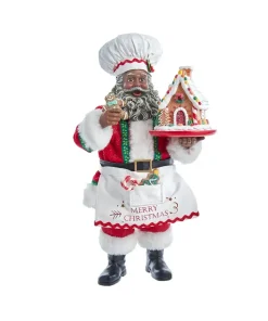 Fabriche™ African American Gingerbread Chef Santa, Fa0143, Kurt Adler