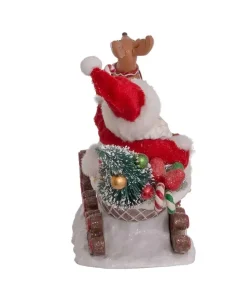 Fabriche™ Santa Sitting In Gingerbread Sleigh, Fa0148, Kurt Adler