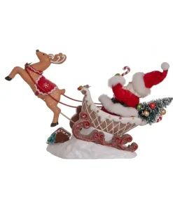 Fabriche™ Santa Sitting In Gingerbread Sleigh, Fa0148, Kurt Adler