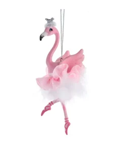 Flamingo Ballerina Ornament, E0480, Kurt Adler
