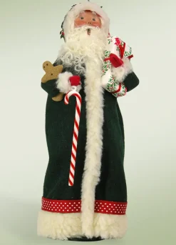Green Santa With Candy Cane, Byers Choice, 3153