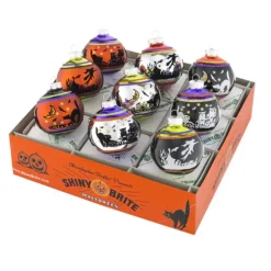 Halloween 9 Piece Signature Flocked Ombre, Shiny Brites