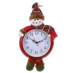 Hanging Snowman Clock, Battery-Operated, D2930
