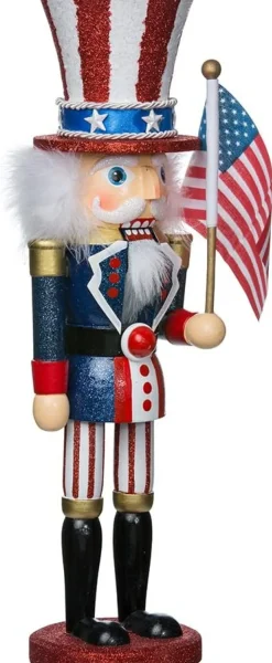Hollywood 15" Wooden Uncle Sam Nutcracker, C6059, Kurt Adler