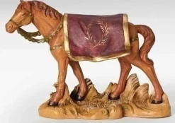 Horse With Saddle, 7.5", Fontanini, 52844